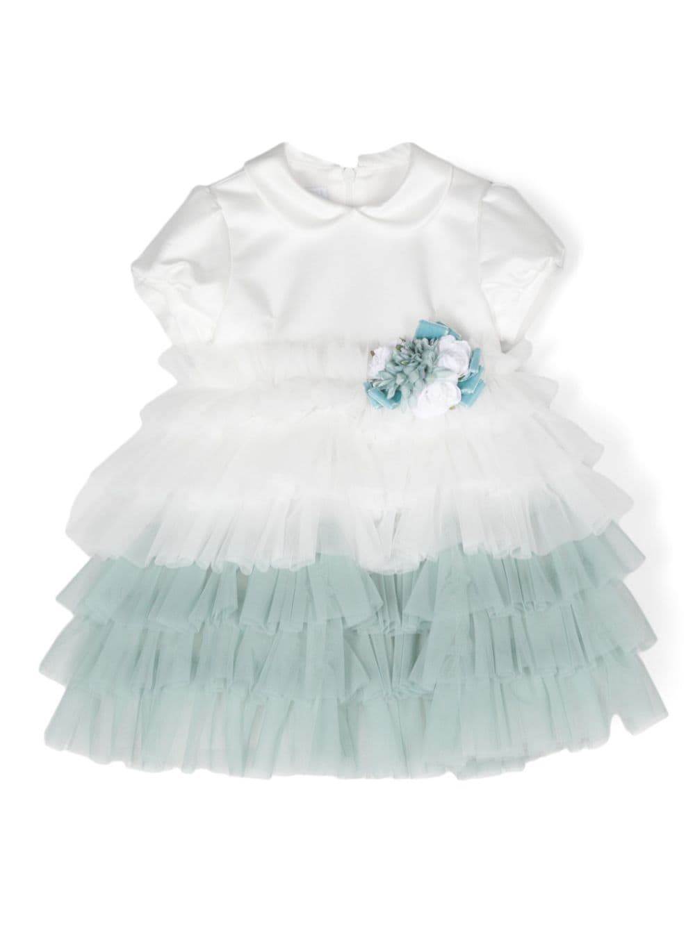 Abito bianco/azzurro per neonata FN1078573232 2033 Colorichiari Kids 