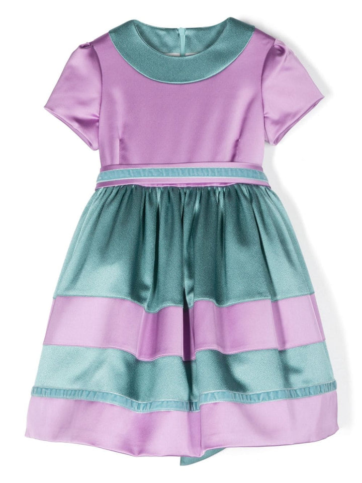 Purple/sea green dress for girls