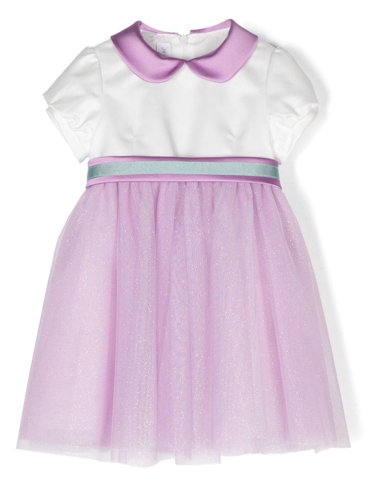 White/lilac dress for baby girl