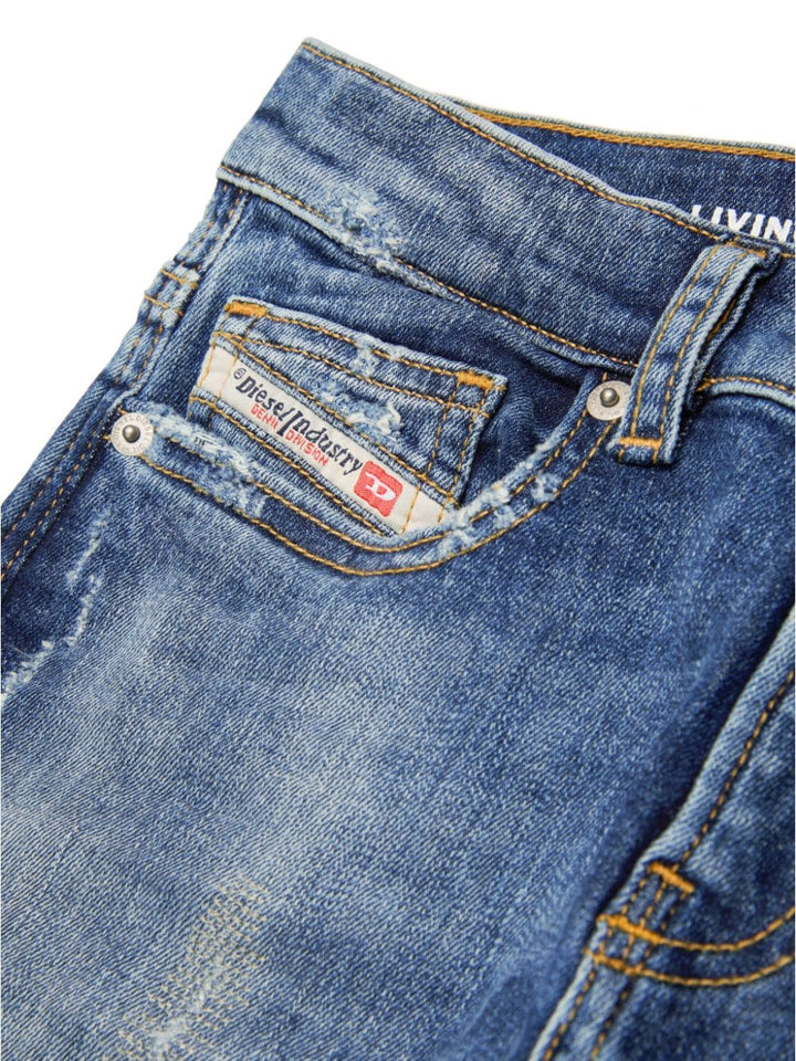 Jeans per bambino in cotone blu J00809KXBMN K01 Diesel Kids 