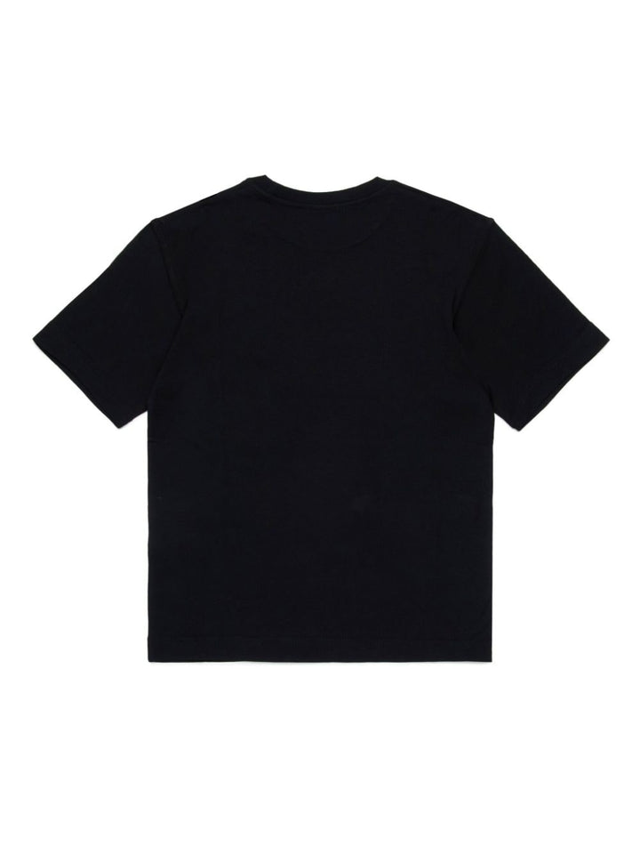 T-shirt per bambino in cotone nero J0202200YI9 K900 Diesel Kids 