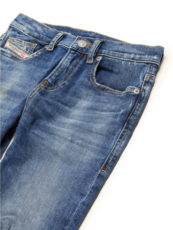 Blue cotton jeans for children