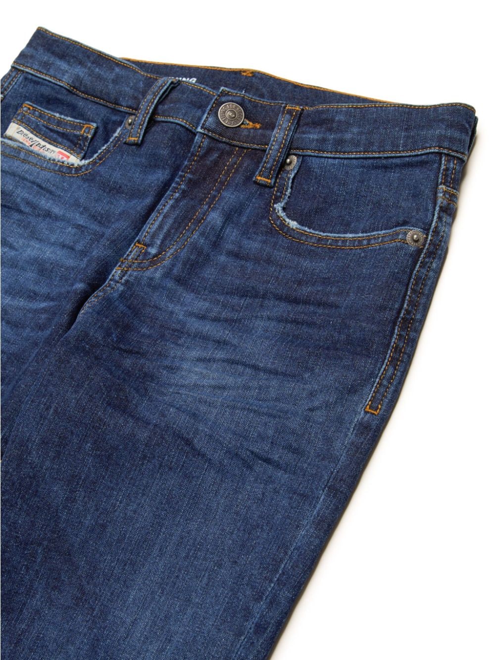 Dark blue cotton jeans for children