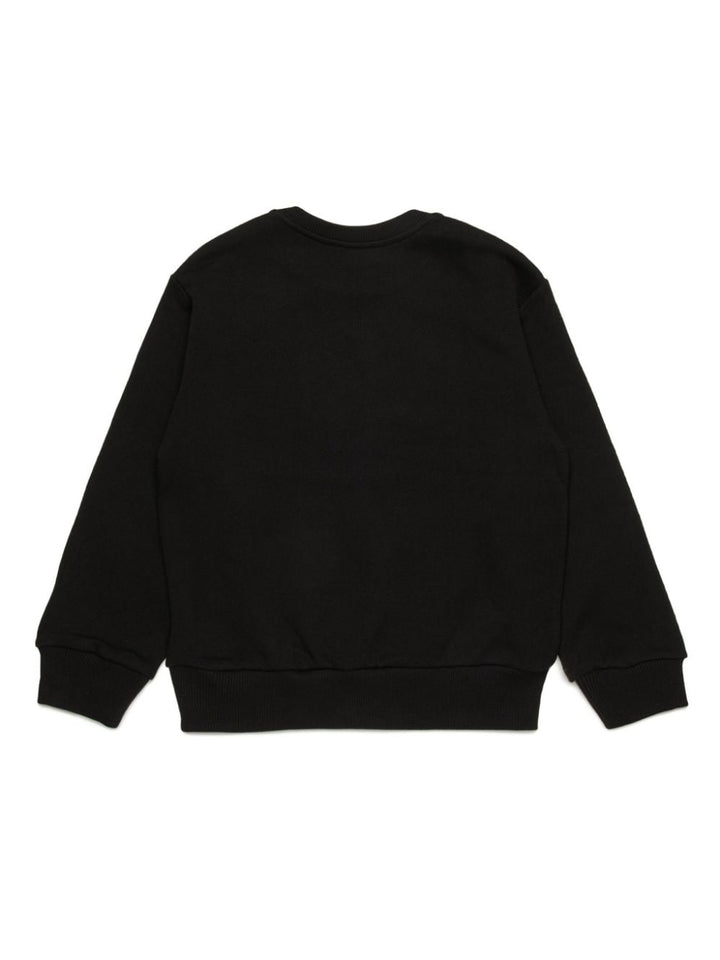Sweatshirt for boys in black cotton with print
