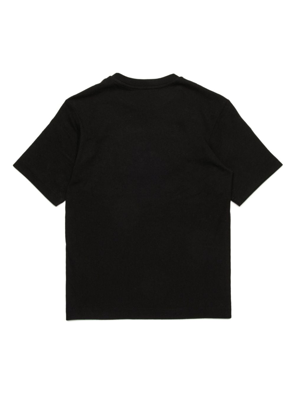 Black cotton t-shirt for boys with logo