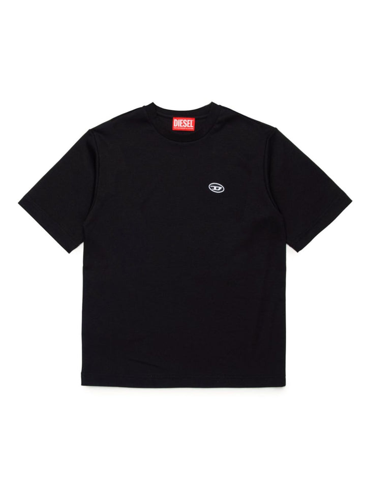 Black cotton t-shirt for boys