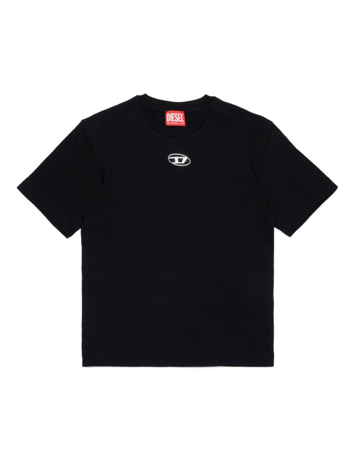 Black cotton t-shirt for boys