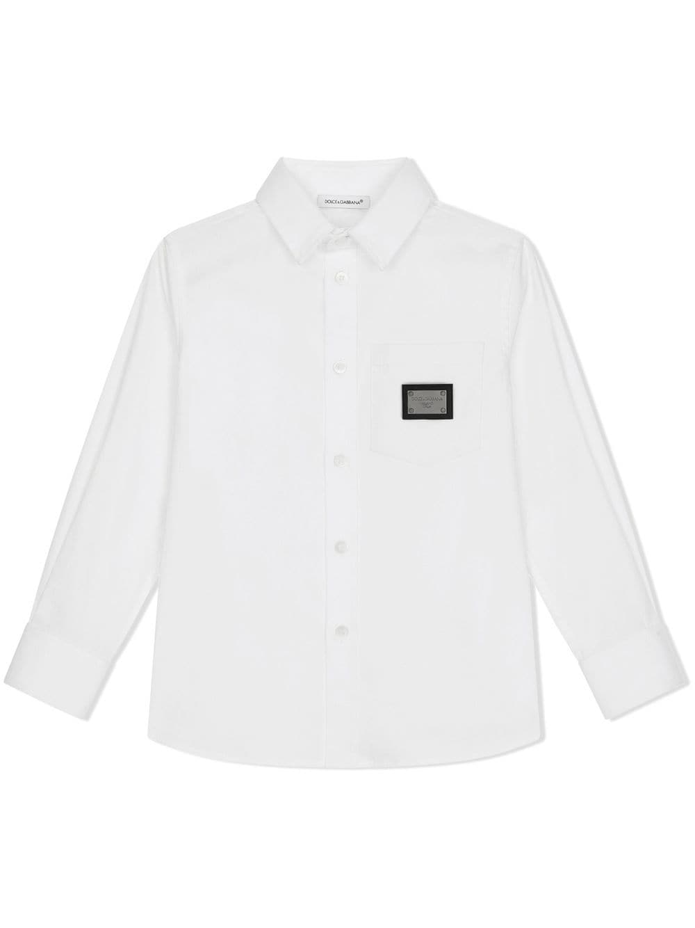 Camicia per bambino in misto cotone bianca L43S75FUEAJ W0800 Dolce & Gabbana Kids 
