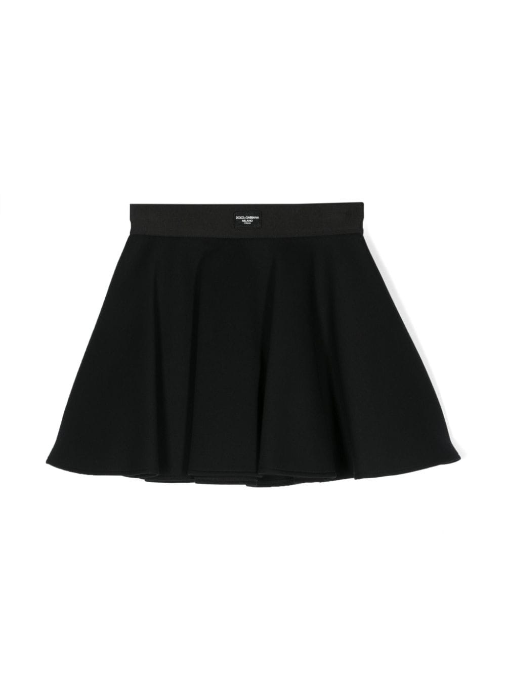 Gonna per bambina in cotone nera L54I67G7M7I N0000 Dolce & Gabbana Kids 