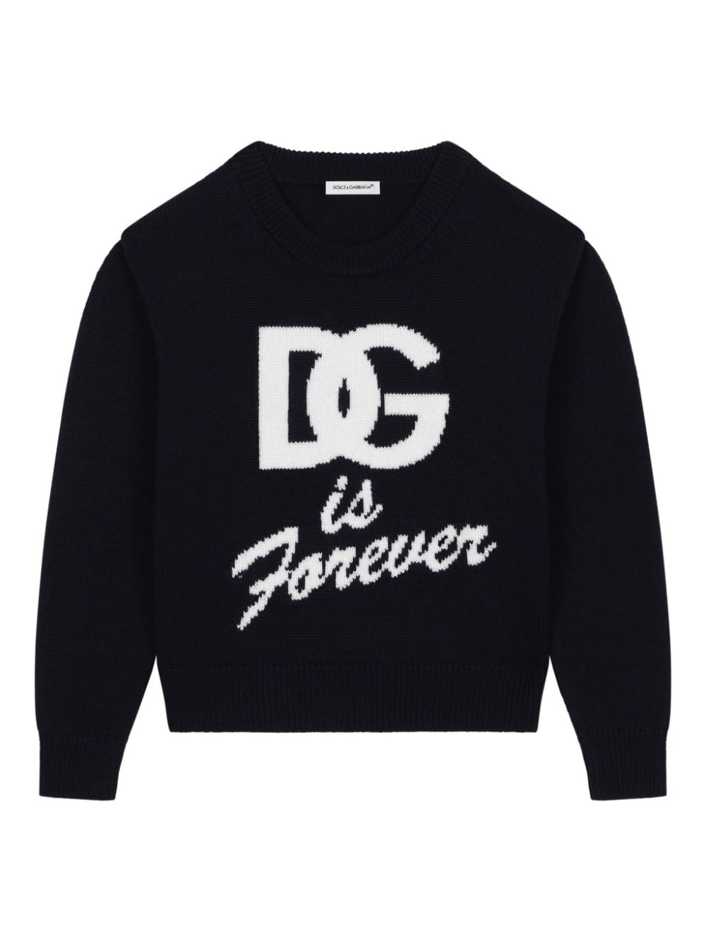 Maglione blu navy per bambino con logo L5KWJ6JCVV9 B6712 Dolce & Gabbana Kids 