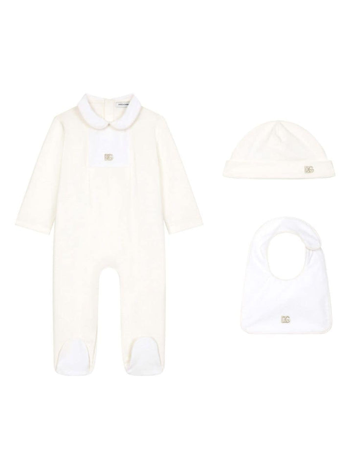 Tutina per neonato in cotone bianca