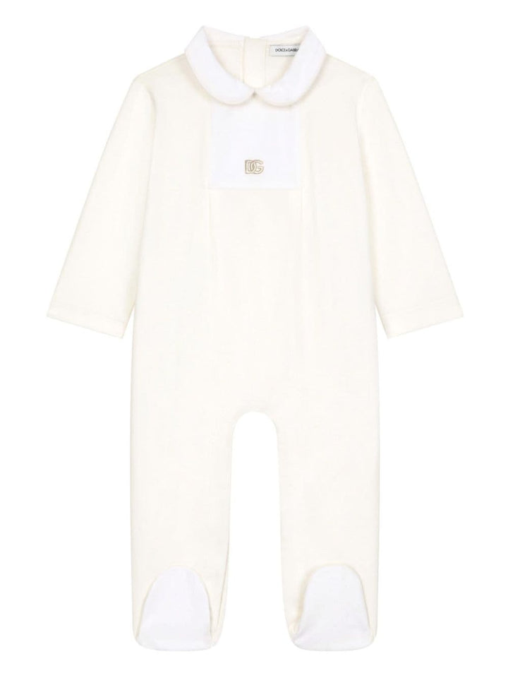 White cotton baby onesie