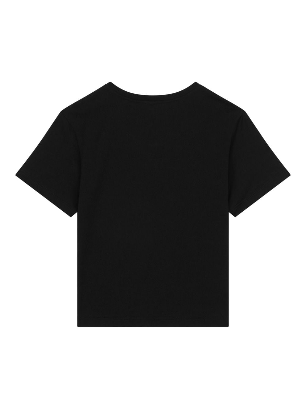 Unisex black cotton t-shirt with logo