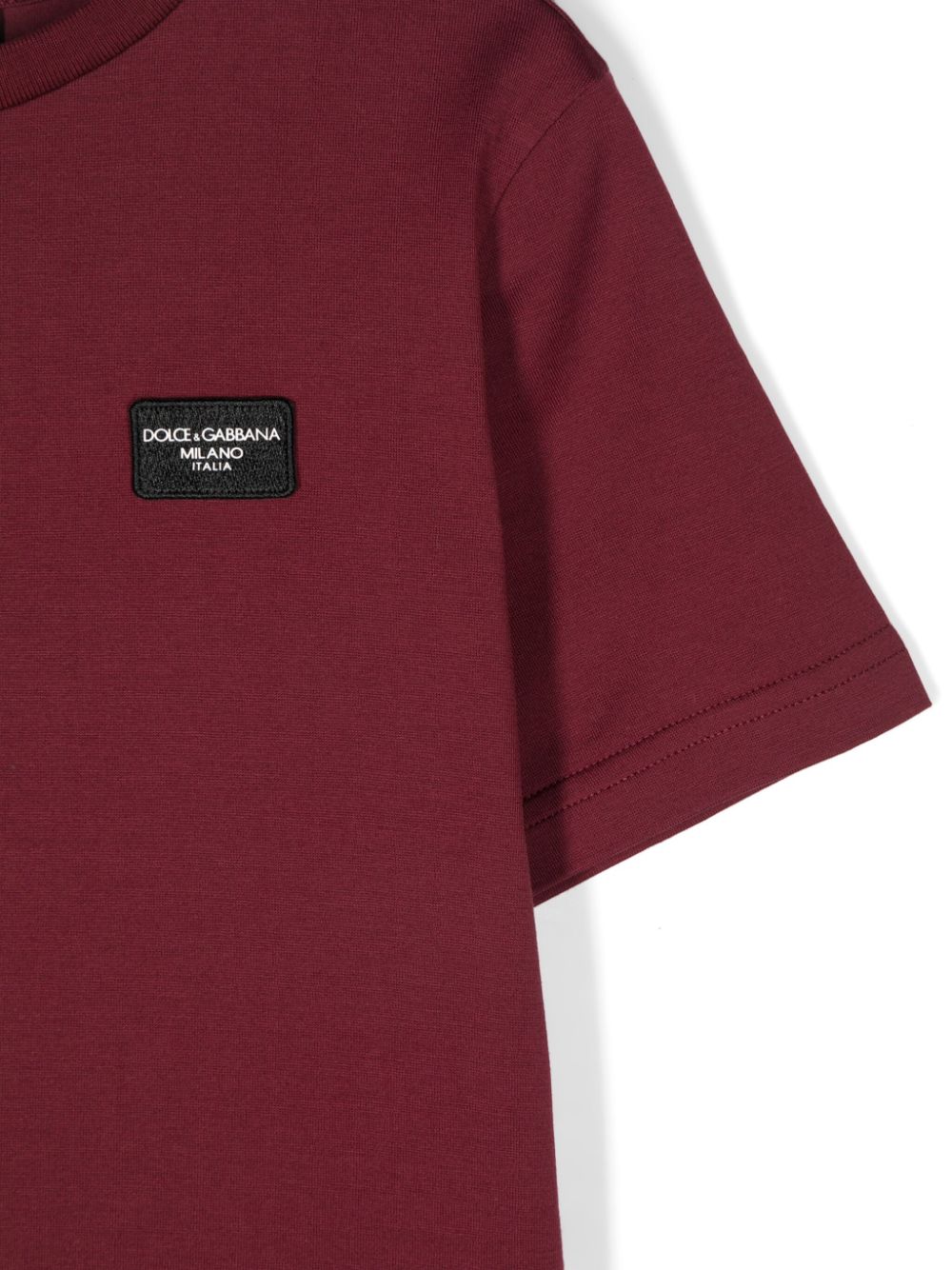 Unisex burgundy cotton t-shirt with logo