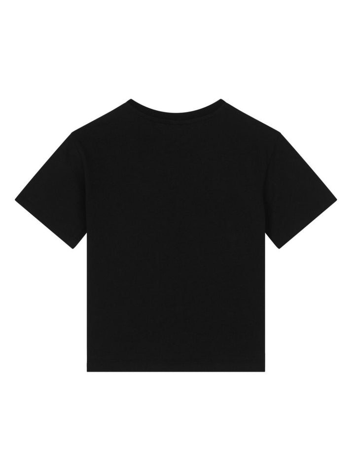 Black t-shirt for boys with logo