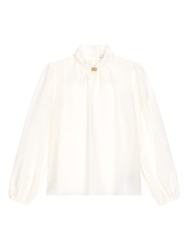 White silk shirt for girls