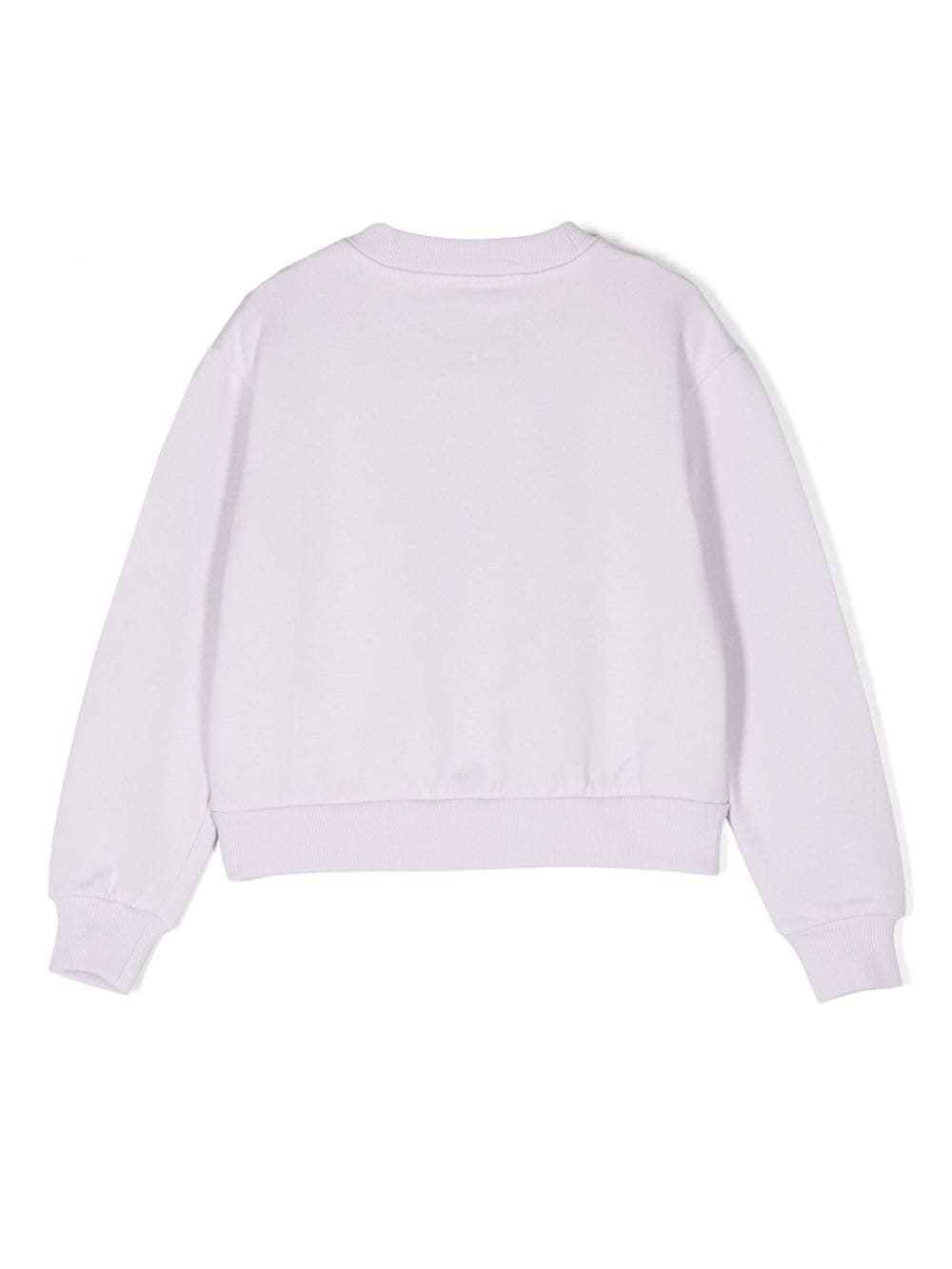 Sweatshirt for girls in lavender cotton
