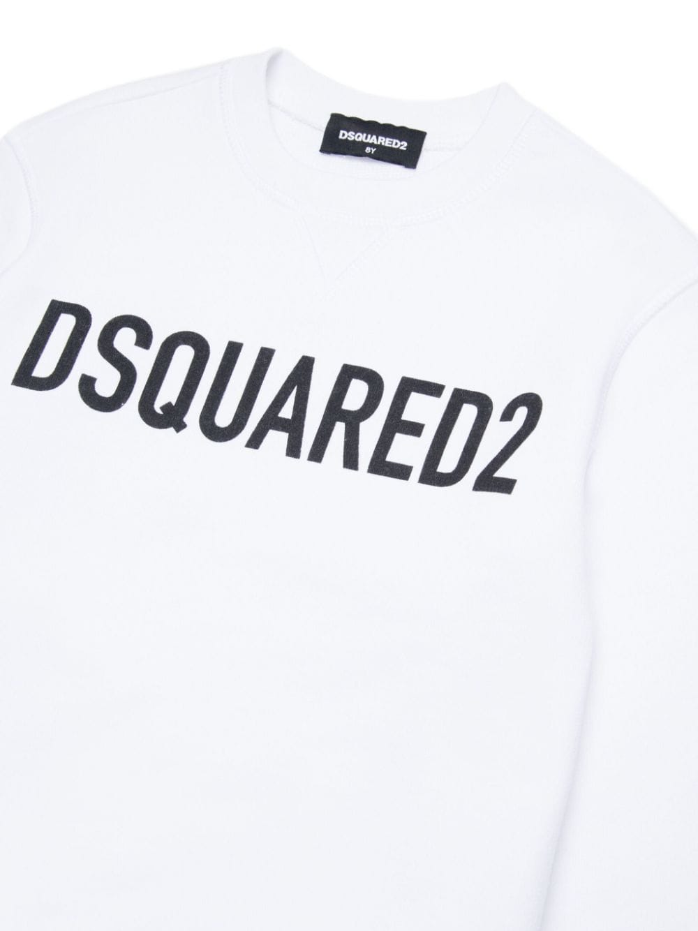 Felpa bianca per bambino con logo DQ2009D0A4D DQ100 Dsquared2 Kids 