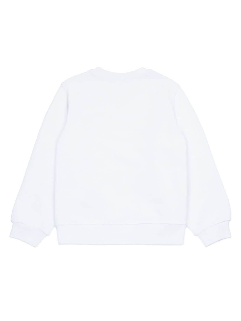 Felpa bianca per bambino con logo DQ2009D0A4D DQ100 Dsquared2 Kids 