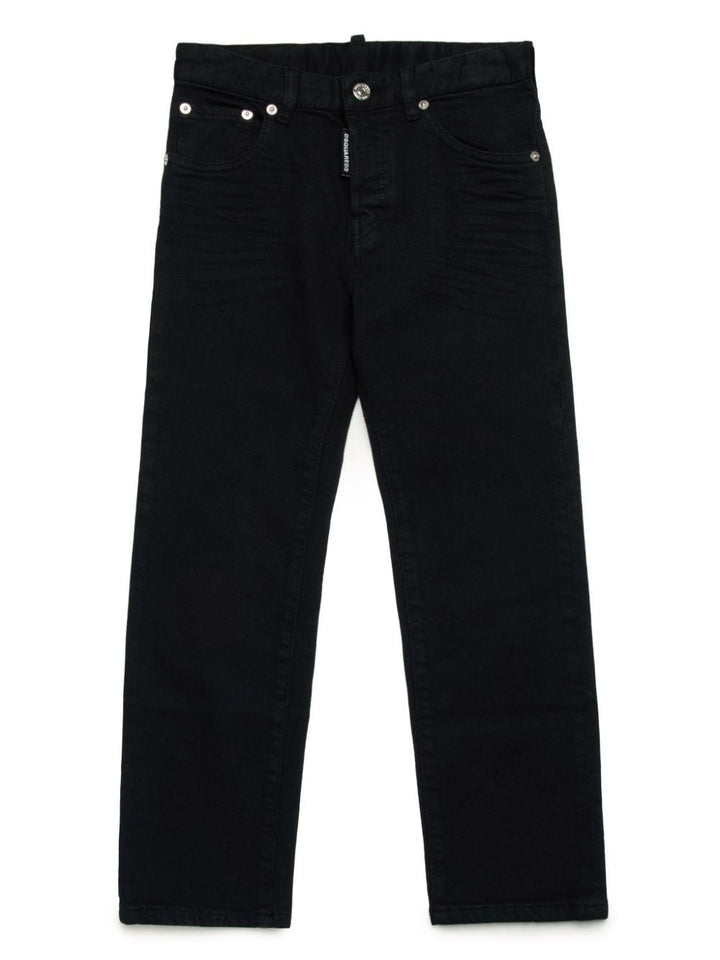 Jeans per bambino in cotone nero DQ2637D0A4E DQ900 Dsquared2 Kids 