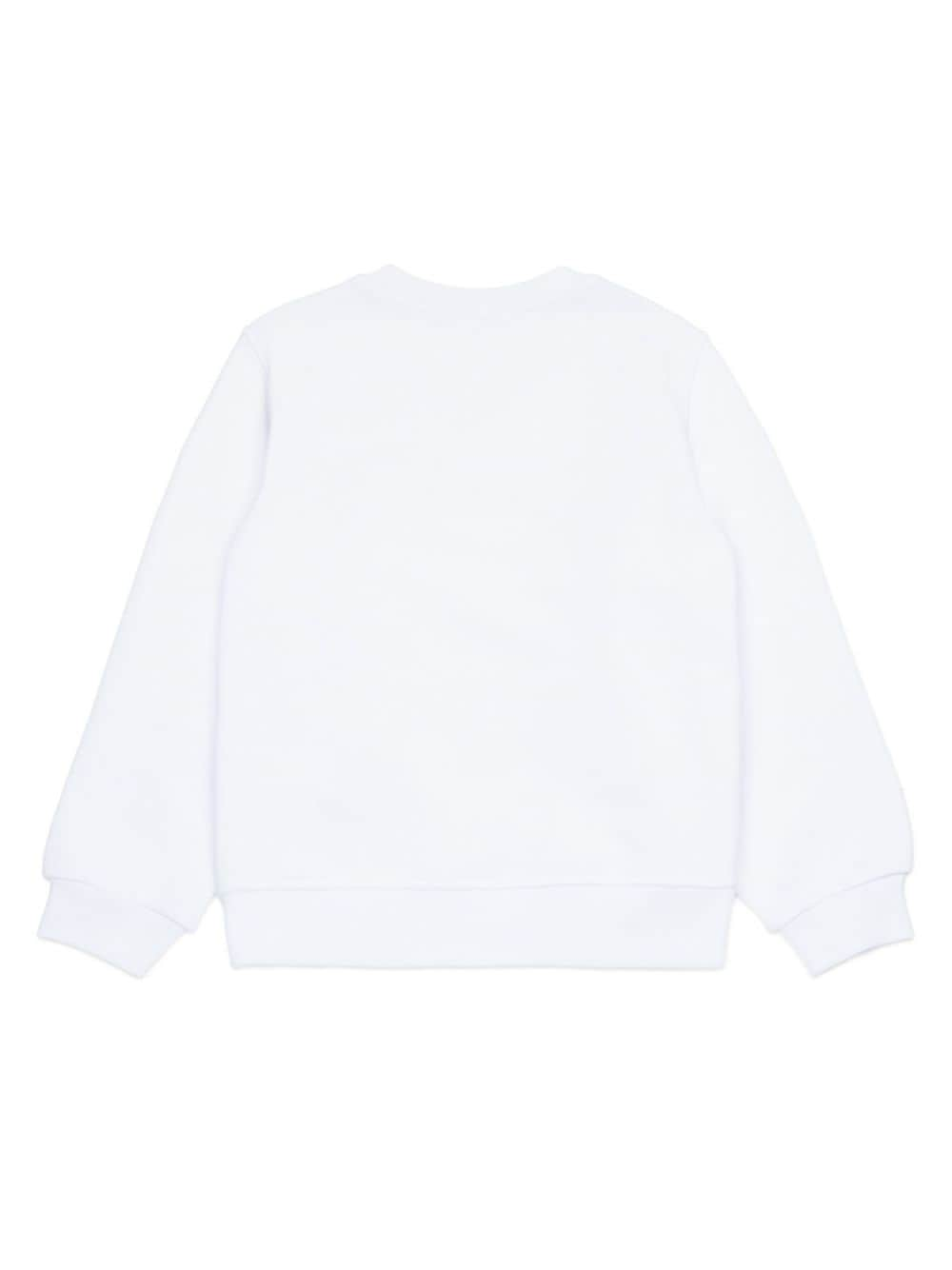 White sweatshirt for boys with logo