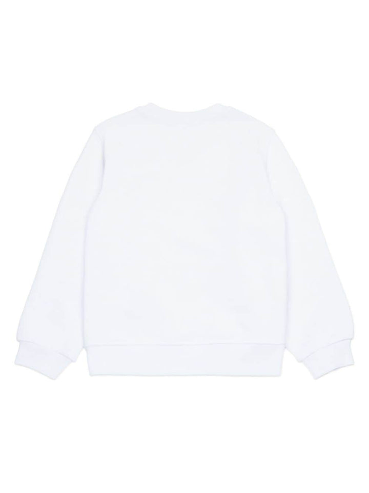 White sweatshirt for boys with logo