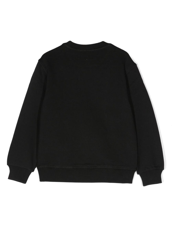 Black sweatshirt for boys with logo