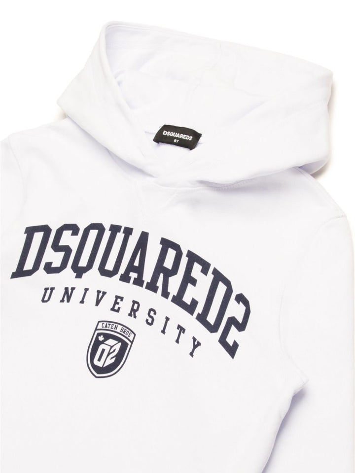 White sweatshirt for boys with logo