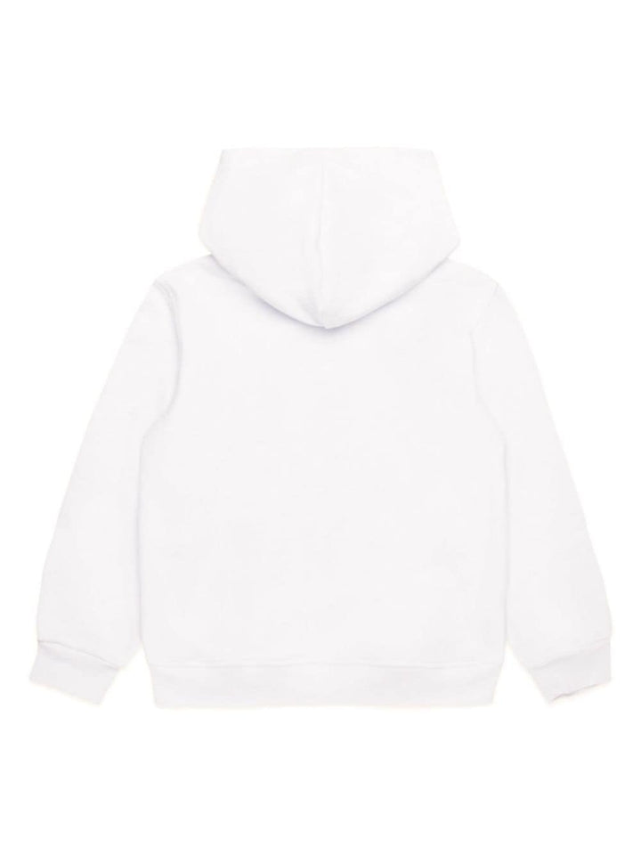 White sweatshirt for boys with logo