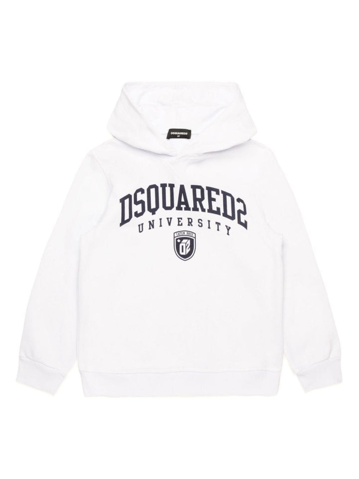 White sweatshirt for boys with logo