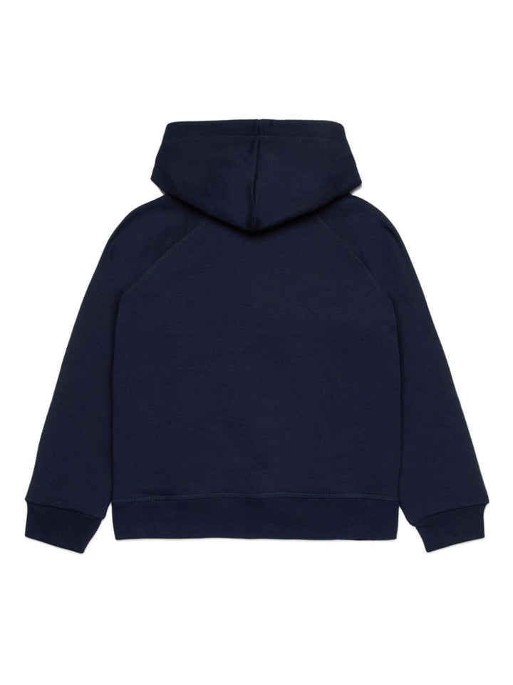 Navy blue sweatshirt for boys with logo