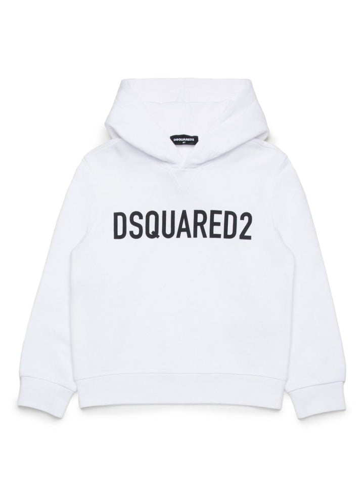 White sweatshirt for boys with logo