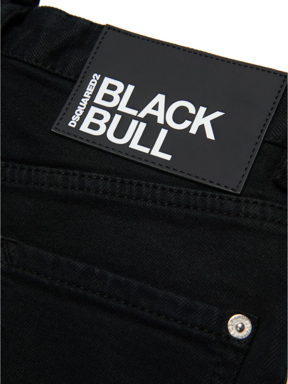 Black cotton jeans for children