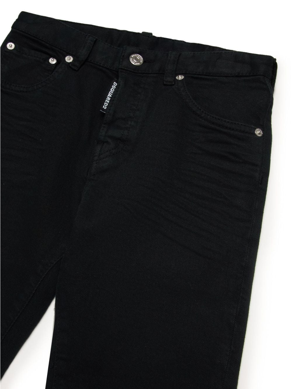 Black cotton jeans for children
