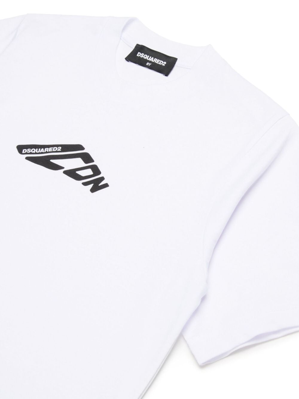 White t-shirt for boys with ICON logo