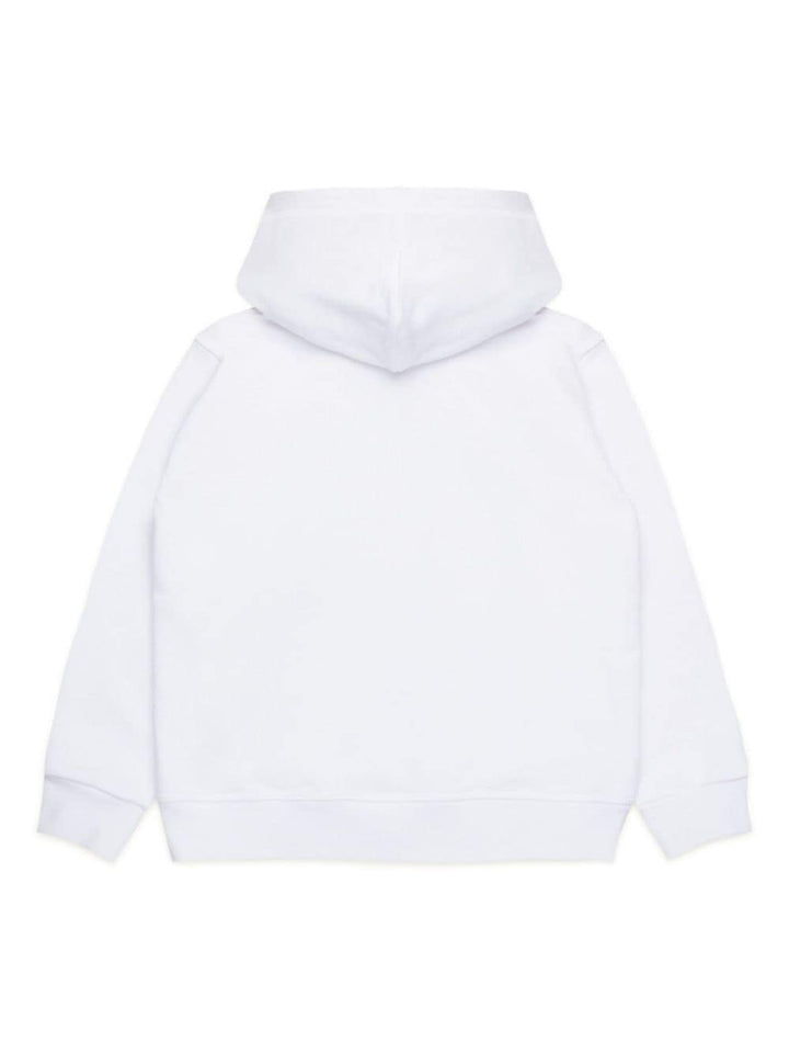 White sweatshirt for kids with Icon logo