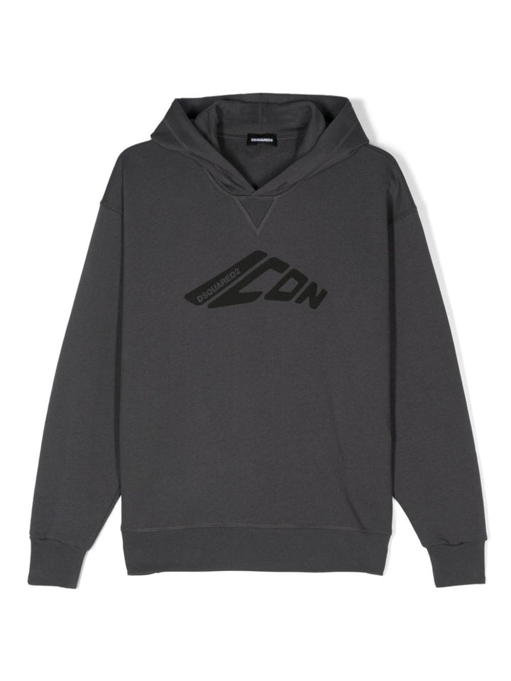 Grey sweatshirt for kids with Icon logo