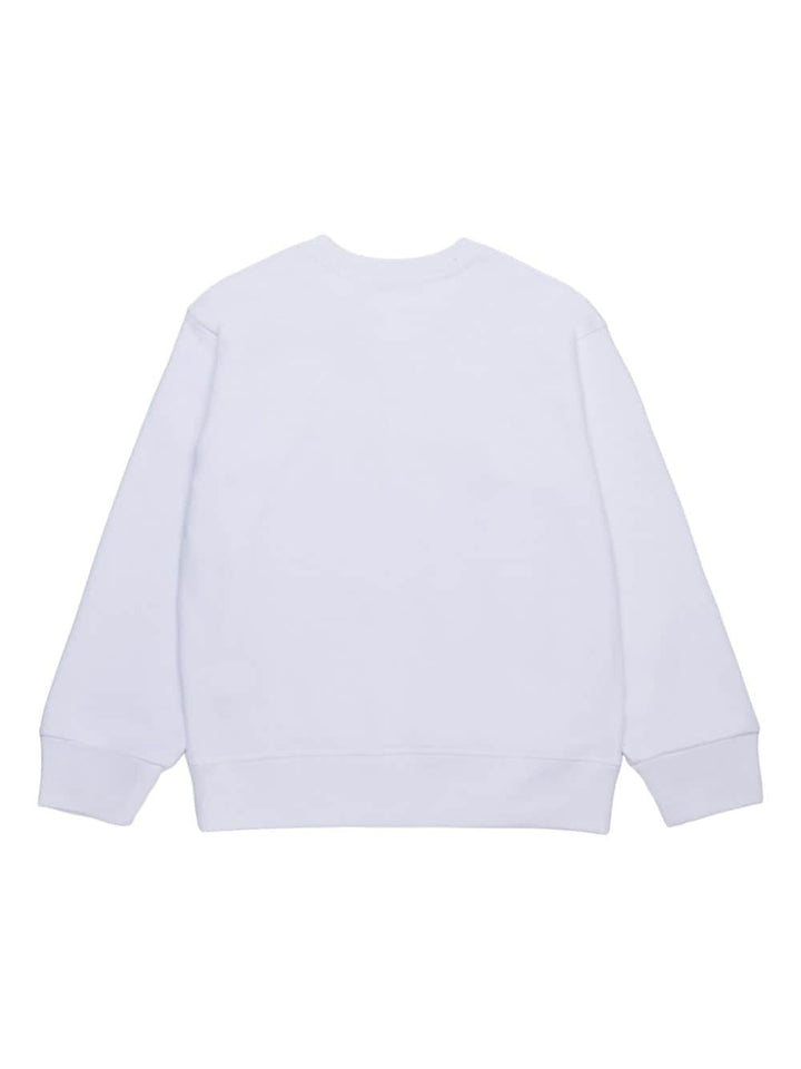 White sweatshirt for kids with Icon logo