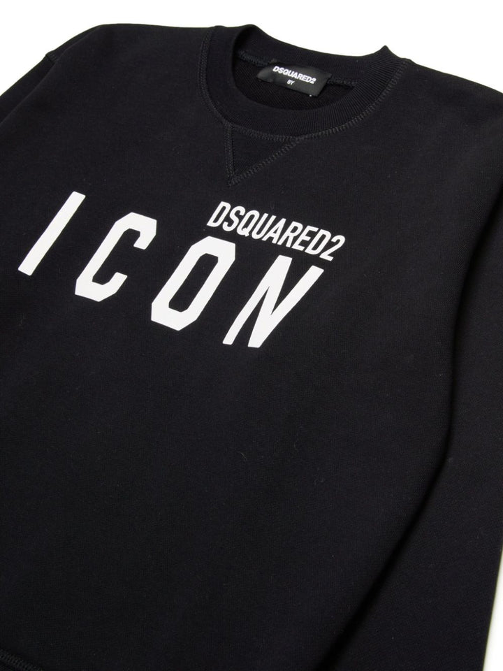 Black Icon Logo Kids Sweatshirt