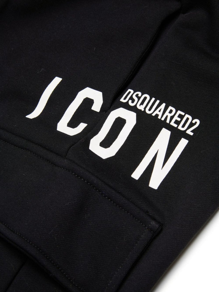 Black trousers for children with Icon logo