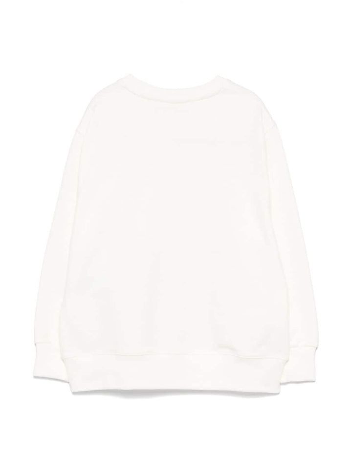 Felpa bianca per bambina con logo EFFE1380FF002 0000 Elisabetta Franchi Kids 