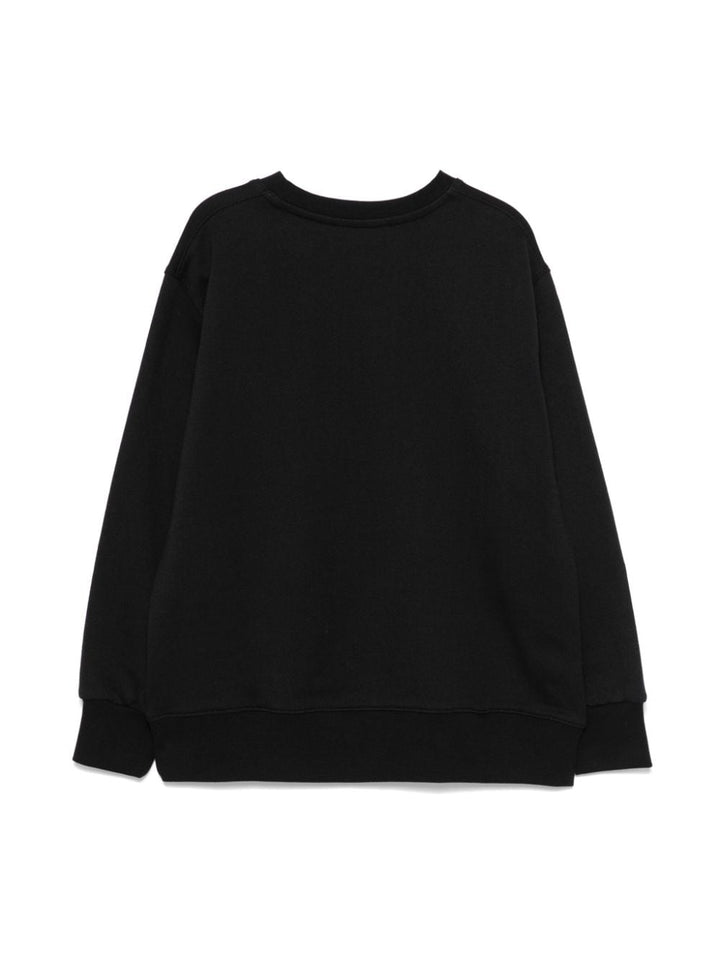 Felpa nera per bambina con logo EFFE1380FF002 N000 Elisabetta Franchi Kids 