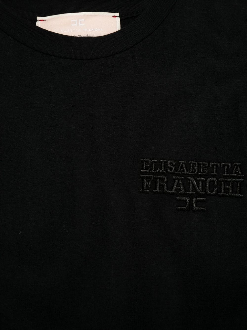 T-shirt nera per bambina con logo EFTS2250JE006 N000 Elisabetta Franchi Kids 