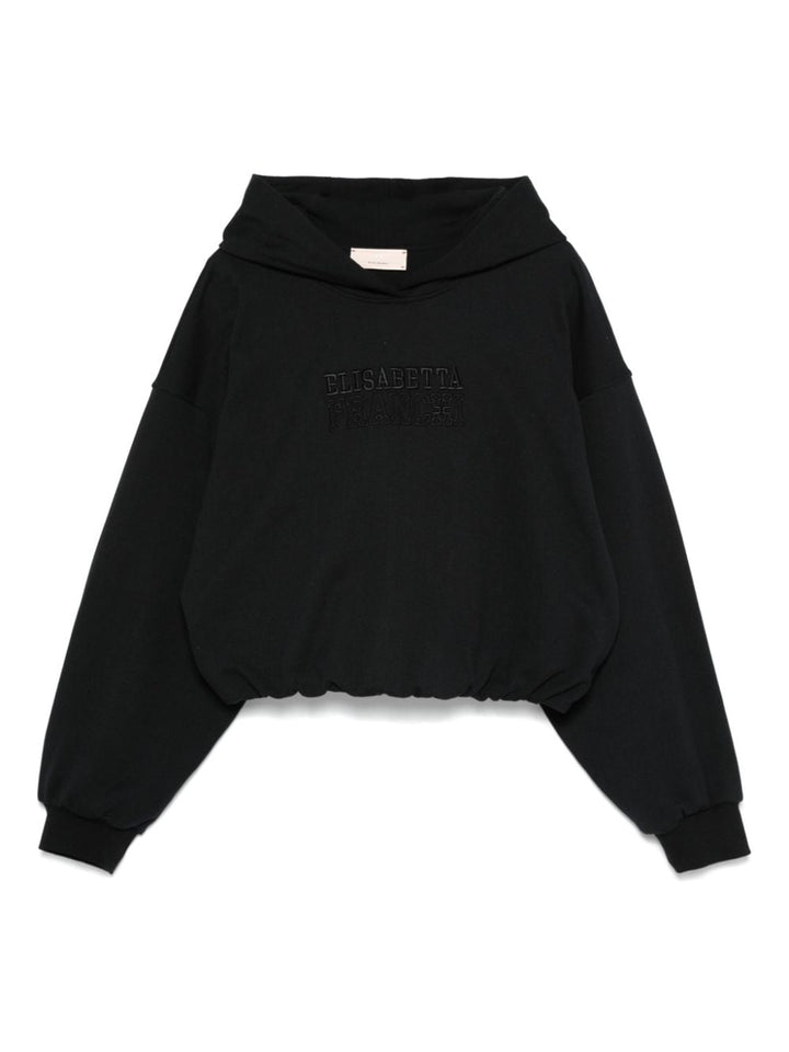 Black sweatshirt for girls with logo