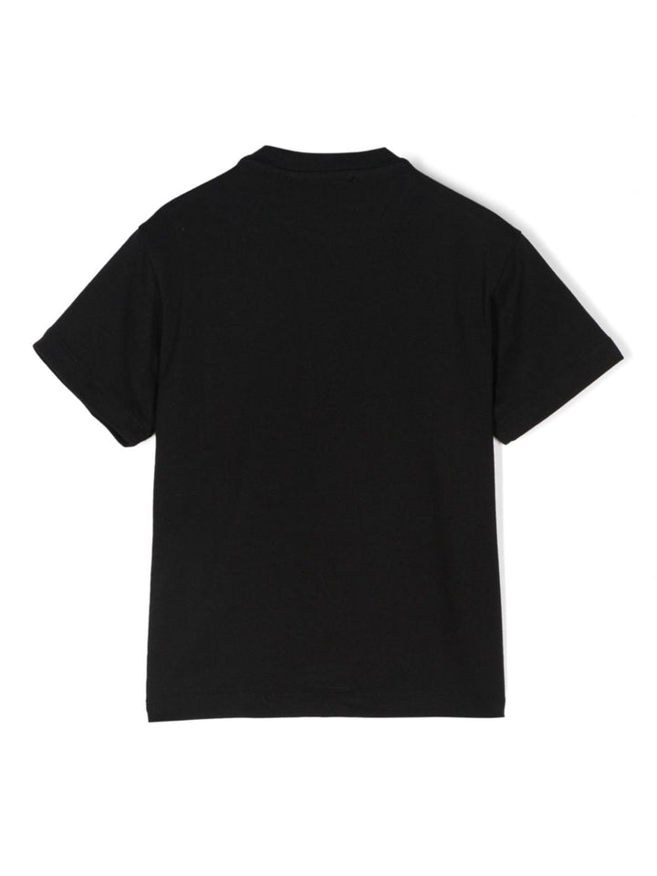 Black T-shirt for girls with logo