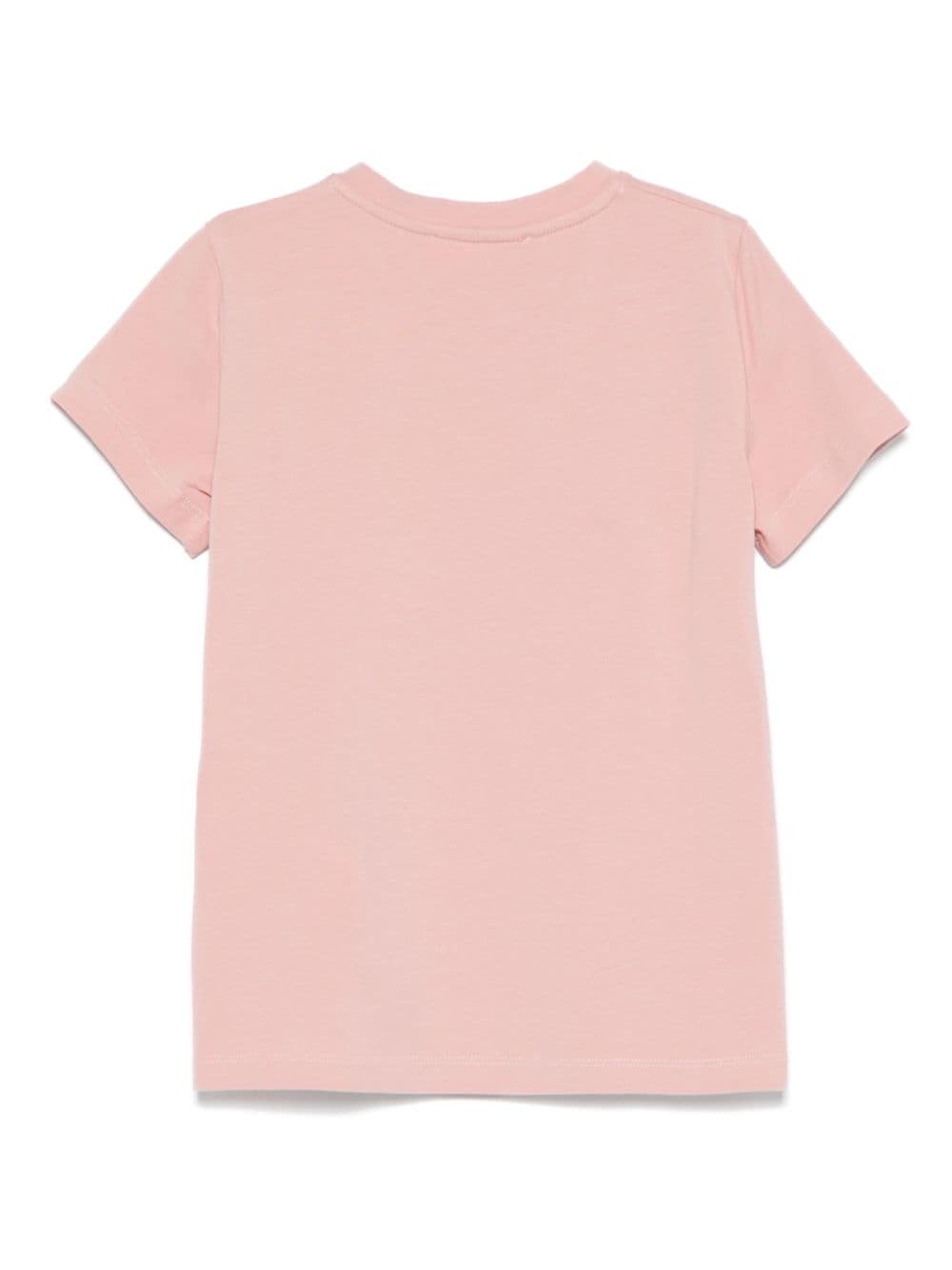 Powder pink T-shirt for girls with logo