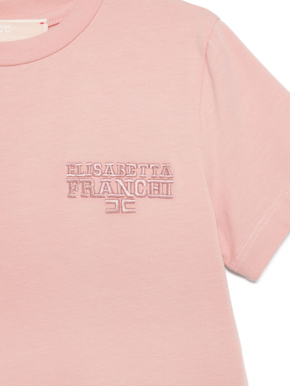 Powder pink T-shirt for girls with logo