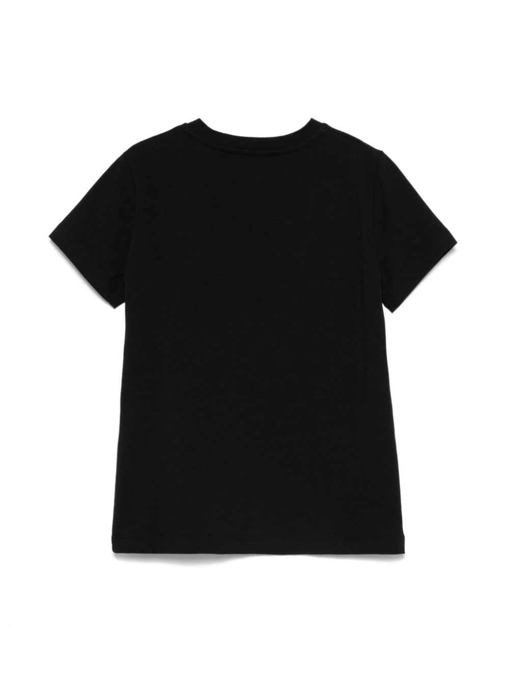 T-shirt nera per bambina con logo