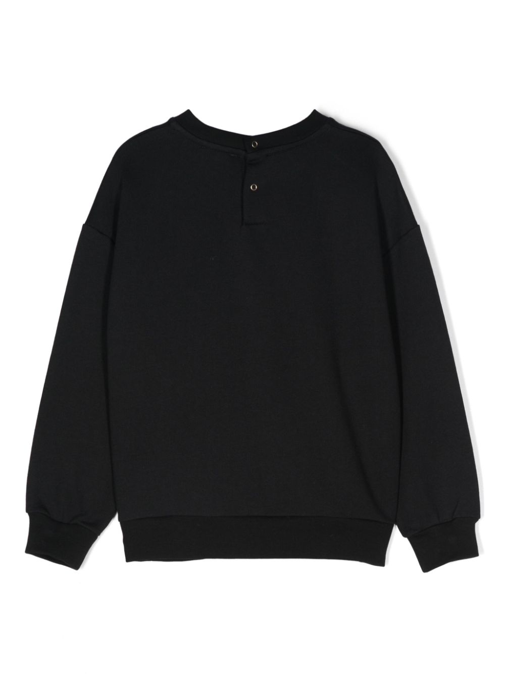 Black sweatshirt for girls with logo