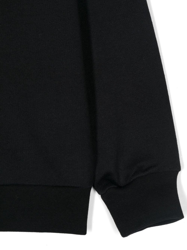 Black sweatshirt for girls with logo